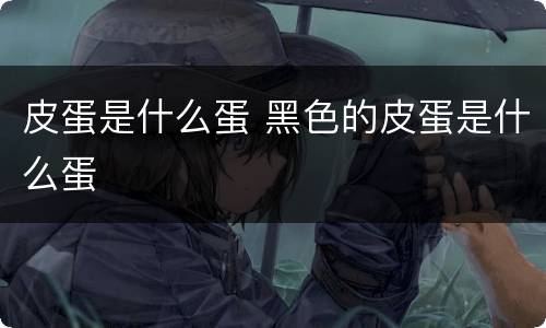 皮蛋是什么蛋 黑色的皮蛋是什么蛋