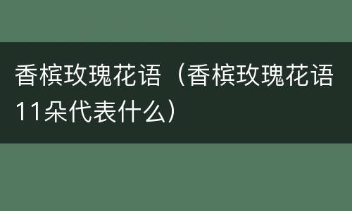 香槟玫瑰花语（香槟玫瑰花语11朵代表什么）
