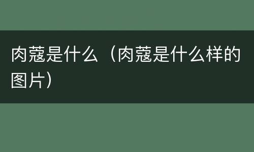 肉蔻是什么（肉蔻是什么样的图片）