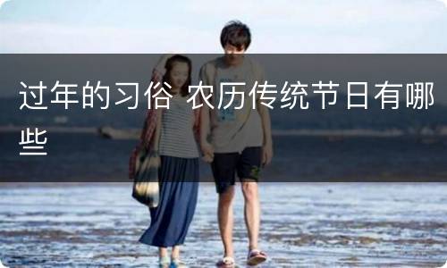 过年的习俗 农历传统节日有哪些