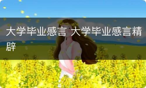 大学毕业感言 大学毕业感言精辟