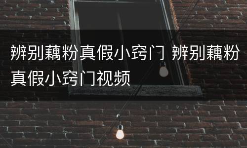 辨别藕粉真假小窍门 辨别藕粉真假小窍门视频