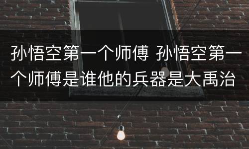 孙悟空第一个师傅 孙悟空第一个师傅是谁他的兵器是大禹治水的