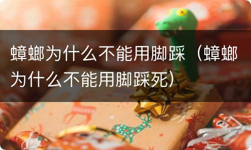 蟑螂为什么不能用脚踩（蟑螂为什么不能用脚踩死）