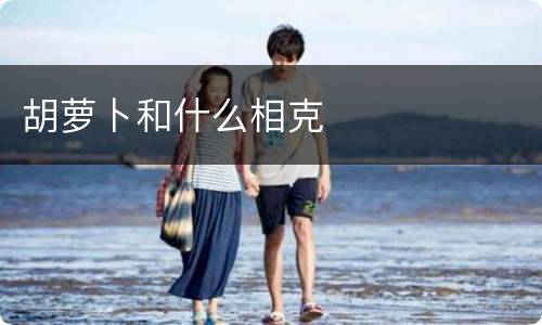 胡萝卜和什么相克