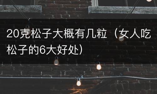20克松子大概有几粒（女人吃松子的6大好处）