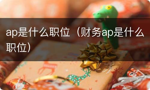 ap是什么职位（财务ap是什么职位）