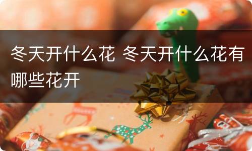 冬天开什么花 冬天开什么花有哪些花开