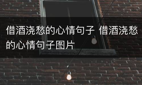 借酒浇愁的心情句子 借酒浇愁的心情句子图片