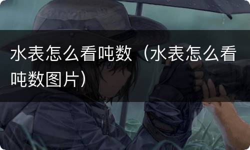 水表怎么看吨数（水表怎么看吨数图片）