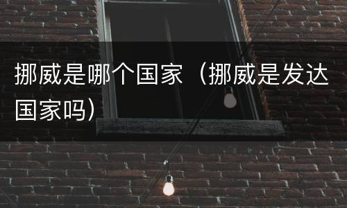 挪威是哪个国家（挪威是发达国家吗）
