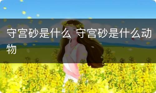 守宫砂是什么 守宫砂是什么动物