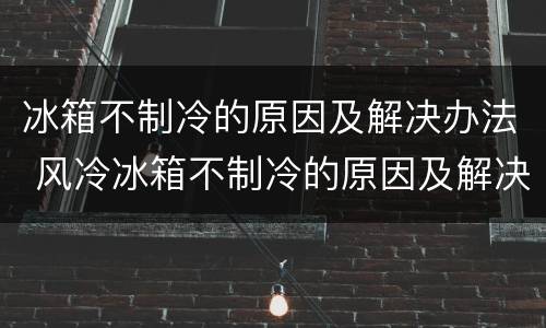 冰箱不制冷的原因及解决办法 风冷冰箱不制冷的原因及解决办法