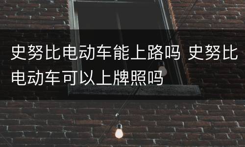 史努比电动车能上路吗 史努比电动车可以上牌照吗