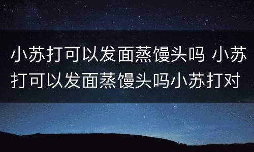 小苏打可以发面蒸馒头吗 小苏打可以发面蒸馒头吗小苏打对人体有害吗?