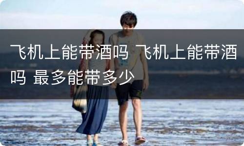 飞机上能带酒吗 飞机上能带酒吗 最多能带多少