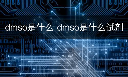 dmso是什么 dmso是什么试剂