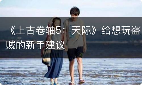 《上古卷轴5：天际》给想玩盗贼的新手建议