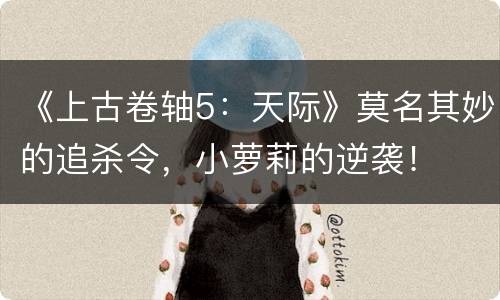 《上古卷轴5：天际》莫名其妙的追杀令，小萝莉的逆袭！