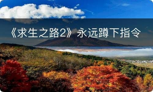 《求生之路2》永远蹲下指令