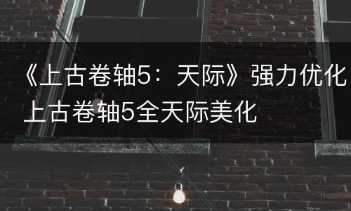 《上古卷轴5：天际》强力优化 上古卷轴5全天际美化