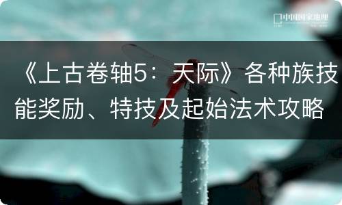 《上古卷轴5：天际》各种族技能奖励、特技及起始法术攻略