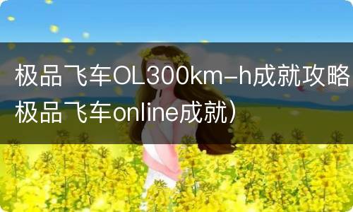 极品飞车OL300km-h成就攻略（极品飞车online成就）