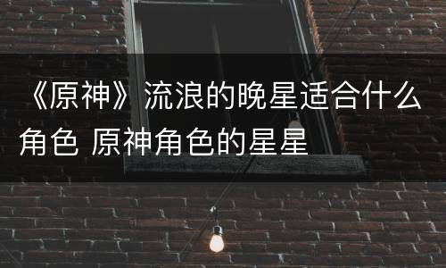 《原神》流浪的晚星适合什么角色 原神角色的星星