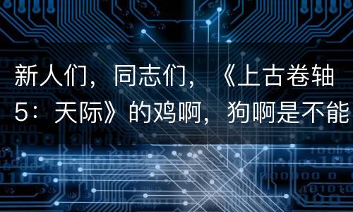 新人们，同志们，《上古卷轴5：天际》的鸡啊，狗啊是不能乱射的