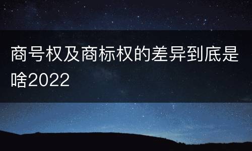 商号权及商标权的差异到底是啥2022
