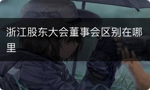 浙江股东大会董事会区别在哪里