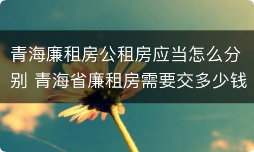 青海廉租房公租房应当怎么分别 青海省廉租房需要交多少钱