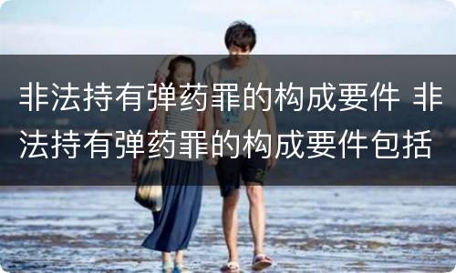 非法持有弹药罪的构成要件 非法持有弹药罪的构成要件包括