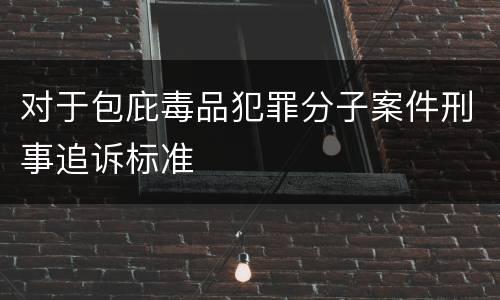 对于包庇毒品犯罪分子案件刑事追诉标准