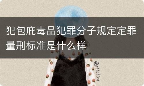 犯包庇毒品犯罪分子规定定罪量刑标准是什么样