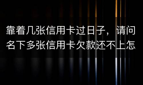 靠着几张信用卡过日子，请问名下多张信用卡欠款还不上怎么办