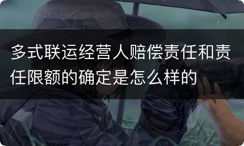 多式联运经营人赔偿责任和责任限额的确定是怎么样的