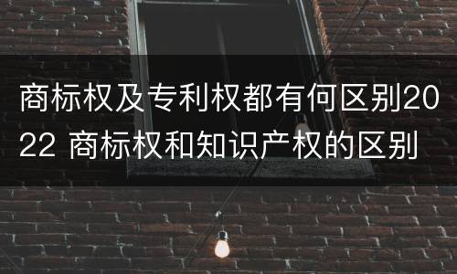 商标权及专利权都有何区别2022 商标权和知识产权的区别