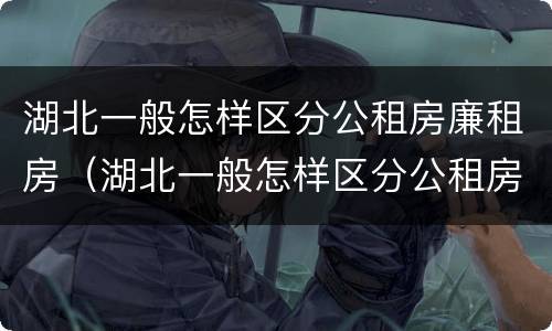 湖北一般怎样区分公租房廉租房（湖北一般怎样区分公租房廉租房和私租房）
