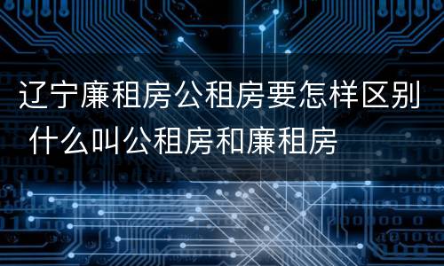 辽宁廉租房公租房要怎样区别 什么叫公租房和廉租房