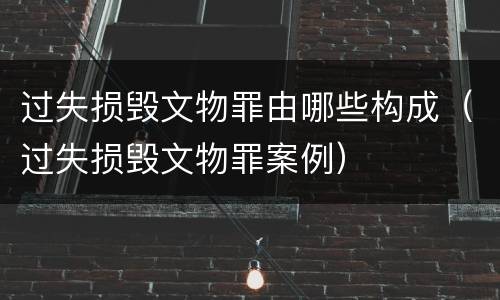 过失损毁文物罪由哪些构成（过失损毁文物罪案例）