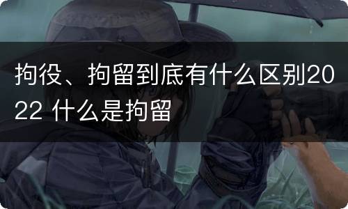 拘役、拘留到底有什么区别2022 什么是拘留