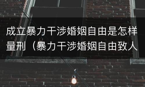成立暴力干涉婚姻自由是怎样量刑（暴力干涉婚姻自由致人死亡的定什么罪）