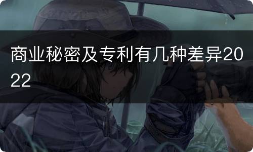 商业秘密及专利有几种差异2022