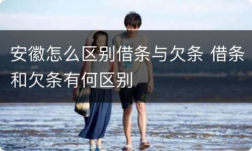 安徽怎么区别借条与欠条 借条和欠条有何区别