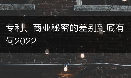 专利、商业秘密的差别到底有何2022