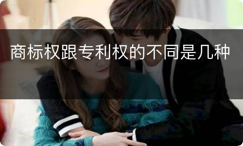 商标权跟专利权的不同是几种