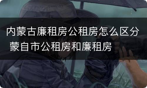 内蒙古廉租房公租房怎么区分 蒙自市公租房和廉租房