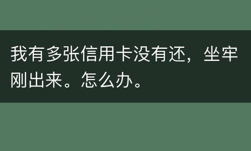我有多张信用卡没有还，坐牢刚出来。怎么办。