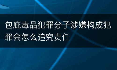包庇毒品犯罪分子涉嫌构成犯罪会怎么追究责任
